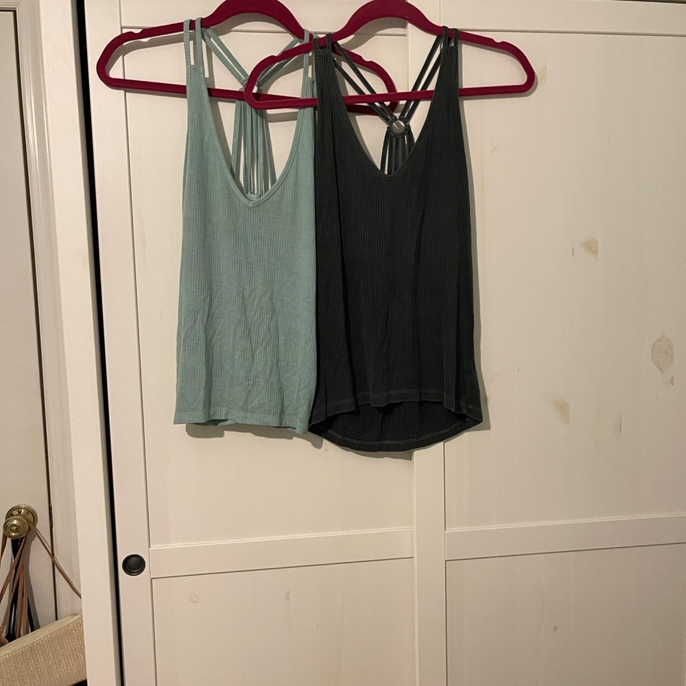 American Eagle Outfitters Black and Blue Camisoles